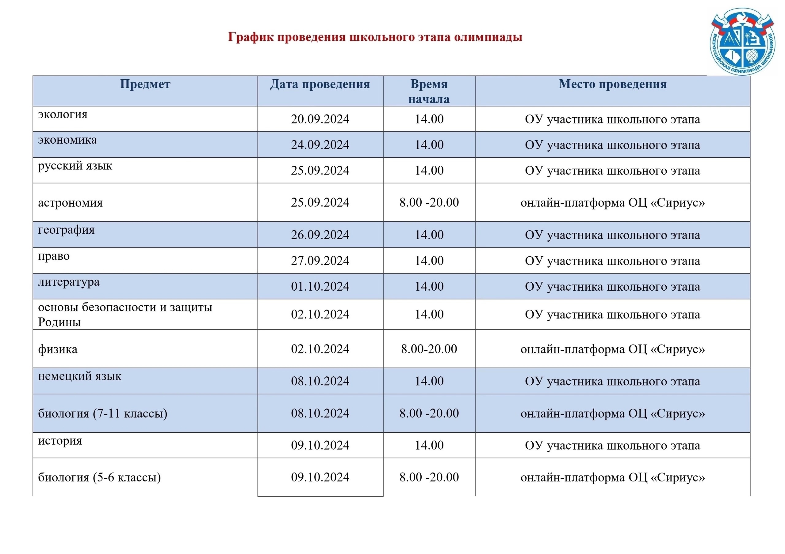 Всероссийская олимпиада школьников!.