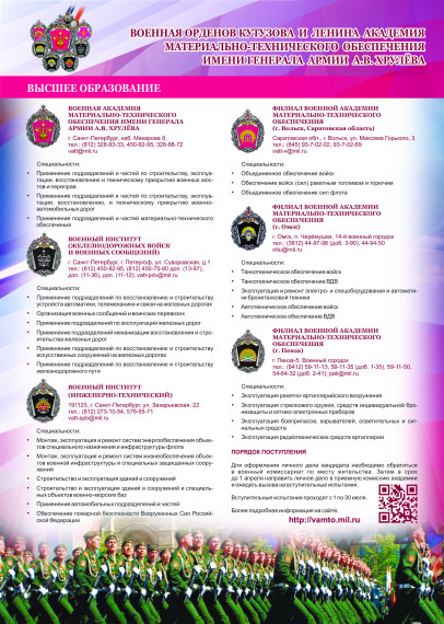 Военная академия материально-технического обеспечения имени генерала армии А. В. Хрулёва.